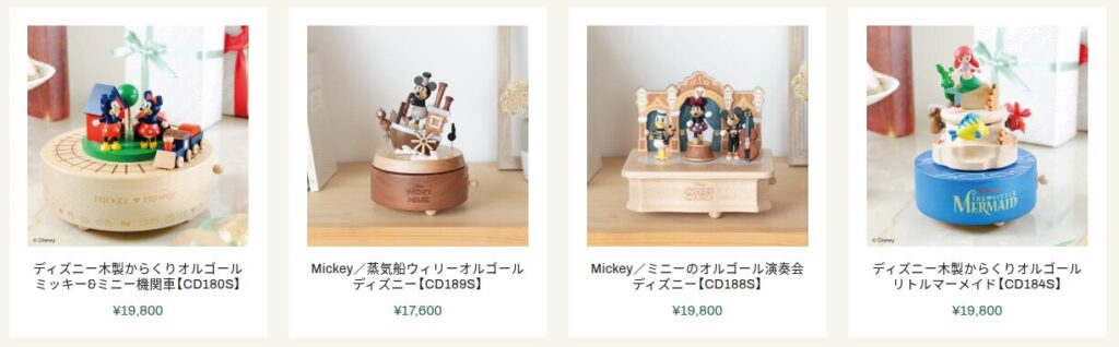 クリスマスプレゼントにおすすめのディズニーのオルゴール4点